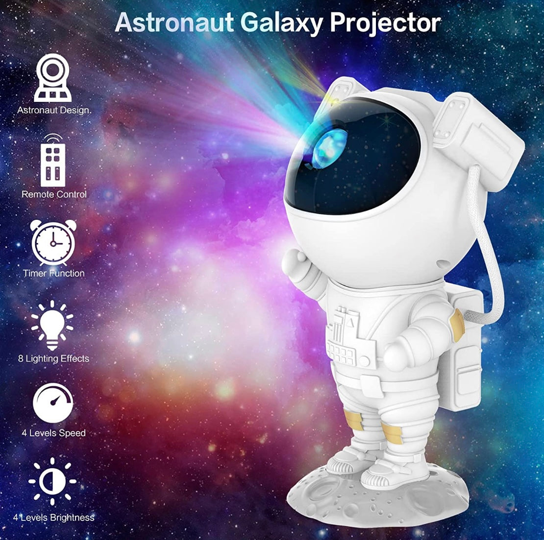 Astronaute projecteur galaxy  Galaxpro™ – Mamanchicbébé